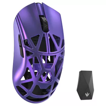WLMOUSE Beast X Max Solid Sides mouse da gaming, switch ottici Omron - viola