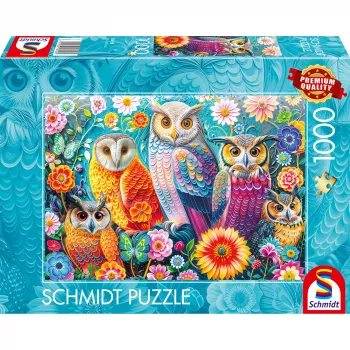 Schmidt Spiele Gufi e fiori puzzle 1000 pezzi