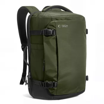 TECH-PROTECT DEFENDER S70 zaino cabin da viaggio per laptop Ryanair e Wizz Air 24L 40x30x20 verde militare