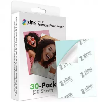 ZINK carta fotografica premium 2x3 30 fogli - lucida con retro adesivo per stampanti Zero-Ink