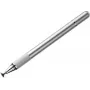 Baseus Golden Cudgel penna per touchscreen capacitivi, doppia punta con disco trasparente e fibra conduttiva, argento