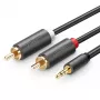 Ugreen cavo audio 2x RCA a 3,5 mm 1,5 m nero
