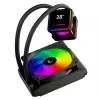 Rampage INFINITE V120 dissipatore CPU a liquido ARGB 120mm con display della temperatura, nero