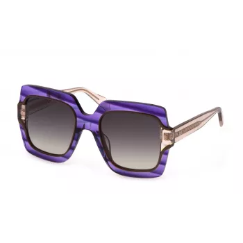 JUST CAVALLI occhiali da sole donna Butterfly SJC023V5309N5 - montatura in acetato havana con lenti grigie sfumate