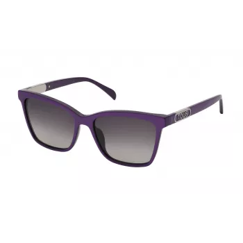 TOUS Occhiali da sole donna STOC20-560915 – Montatura in acetato nera, lenti grigie, 56/17/140 mm