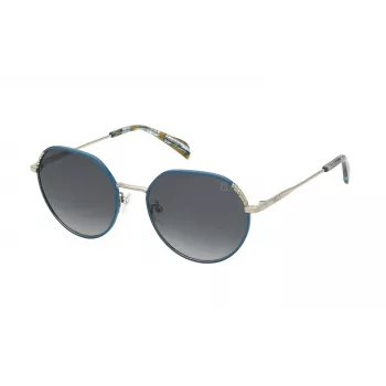 TOUS Occhiali da sole donna farfalla STO454550492 - Montatura in acetato Havana marrone con lenti sfumate marroni, protezione UV400, 55/19/135 mm