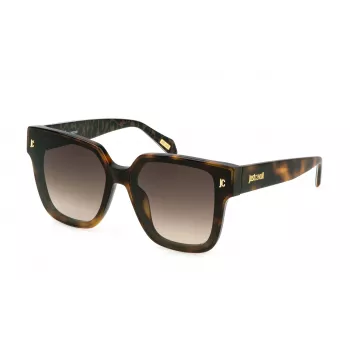 JUST CAVALLI Donna SJC089 Occhiali da sole farfalla oversize con lenti sfumate marroni - 65/13/140 mm