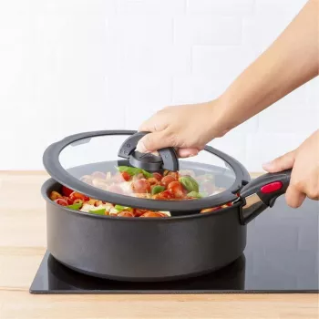 TEFAL Ingenio Coperchio da 16 cm in vetro temperato con pomello pieghevole L9846153