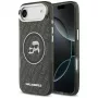 Custodia MagSafe KARL LAGERFELD IML Glitter Karl & Choupette Heads Logo per iPhone Air, nero