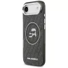 Custodia MagSafe KARL LAGERFELD IML Glitter Karl & Choupette Heads Logo per iPhone Air, nero