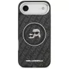Custodia MagSafe KARL LAGERFELD IML Glitter Karl & Choupette Heads Logo per iPhone Air, nero