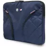 Custodia per laptop BMW in nylon 14 inch blu navy con logo in metallo e tasche per accessori
