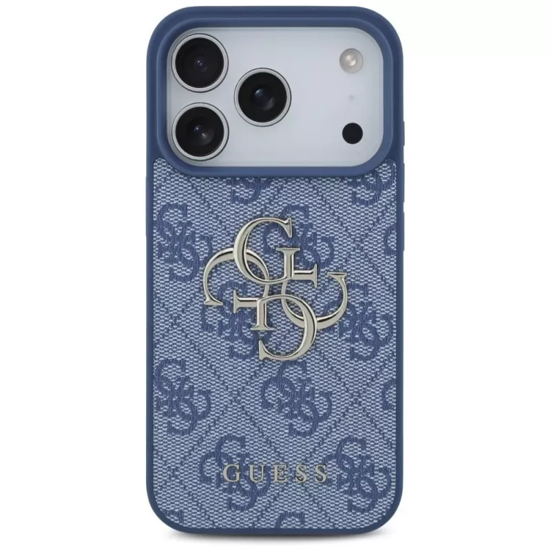 Custodia rigida GUESS 4G Big Logo per Apple iPhone 17 Pro / 18 Pro - blu