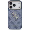 Custodia Guess 4G Classic Logo per Apple iPhone 18 Pro / 17 Pro, blu con dettagli oro