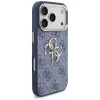 Custodia Guess 4G Classic Logo per Apple iPhone 18 Pro / 17 Pro, blu con dettagli oro