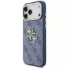 Custodia Guess 4G Big Classic Logo per iPhone 18 Pro Max / 17 Pro Max, blu e oro