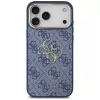 Custodia Guess 4G Big Classic Logo per iPhone 18 Pro Max / 17 Pro Max, blu e oro