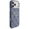 Custodia Guess 4G Big Classic Logo per iPhone 18 Pro Max / 17 Pro Max, blu e oro