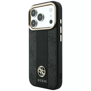 Guess 4G Stripe Round and Classic Logos custodia MagSafe per iPhone 18 Pro Max / 17 Pro Max - nero