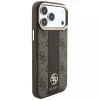 Custodia MagSafe Guess 4G Stripe Round and Classic Logos per iPhone 18 Pro / 17 Pro - Marrone