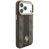 Custodia MagSafe Guess 4G Stripe Round & Classic Logos per iPhone 18 Pro Max / 17 Pro Max - marrone