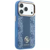 Custodia MagSafe Guess 4G Stripe Round Classic Logos per iPhone 18 Pro Max / 17 Pro Max - blu