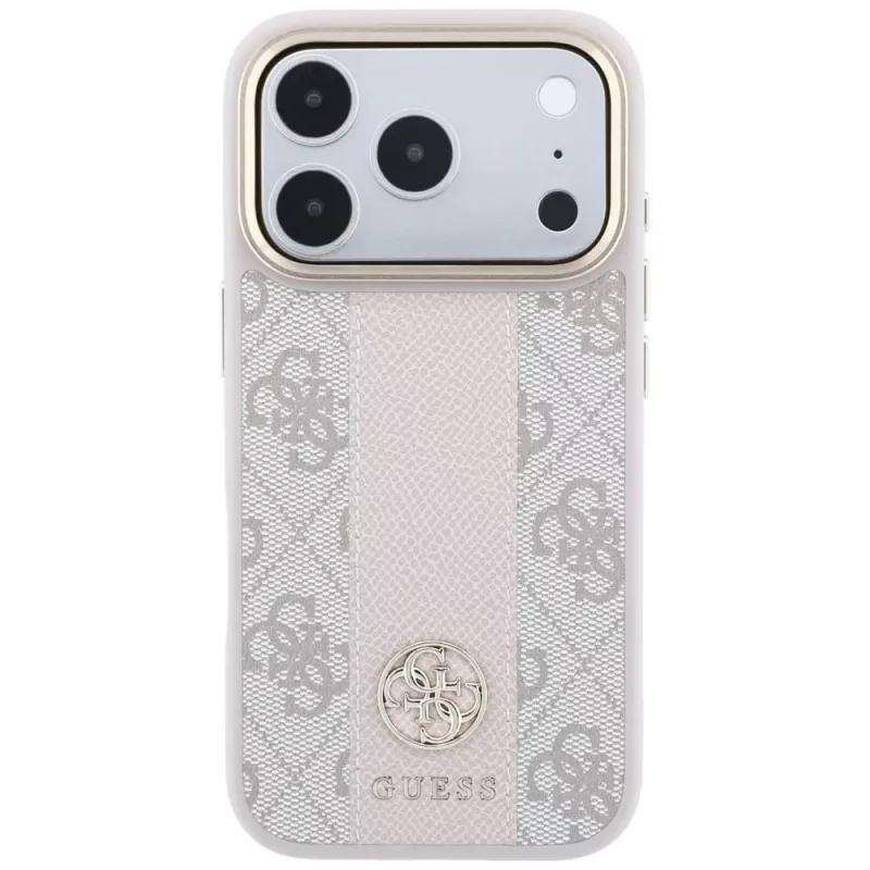 Custodia MagSafe Guess 4G Stripe Round & Classic Logos per iPhone 18 Pro / 17 Pro - rosa