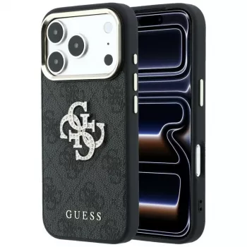 Custodia Guess 4G & Big Strass Logo per iPhone 17 Pro Max / 18 Pro Max - nero