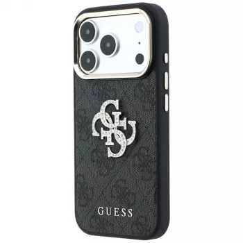 Custodia Guess 4G & Big Strass Logo per iPhone 17 Pro Max / 18 Pro Max - nero