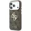 Cover posteriore GUESS 4G & Big Strass Logo per Apple iPhone 17 Pro Max / 18 Pro Max - Marrone