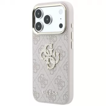 Custodia Guess 4G Big Strass Logo per iPhone 17 Pro / 18 Pro - rosa
