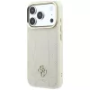 Custodia MagSafe Guess Stripe Peony 4G Logo per iPhone 18 Pro Max / 17 Pro Max - beige
