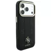 Custodia MagSafe Guess Stripe Peony 4G Logo per Apple iPhone 18 Pro / 17 Pro - nero