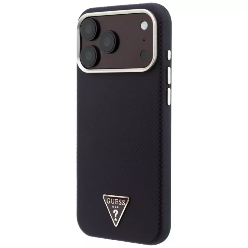 Custodia MagSafe Guess Kevlar Triangle Logo per iPhone 17 Pro / 18 Pro - bordeaux