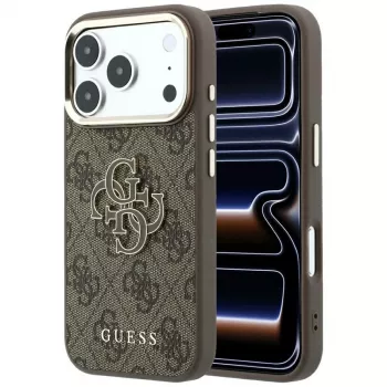 Custodia Guess 4G & Big Resin Logo per iPhone 17 Pro Max / 18 Pro Max - marrone