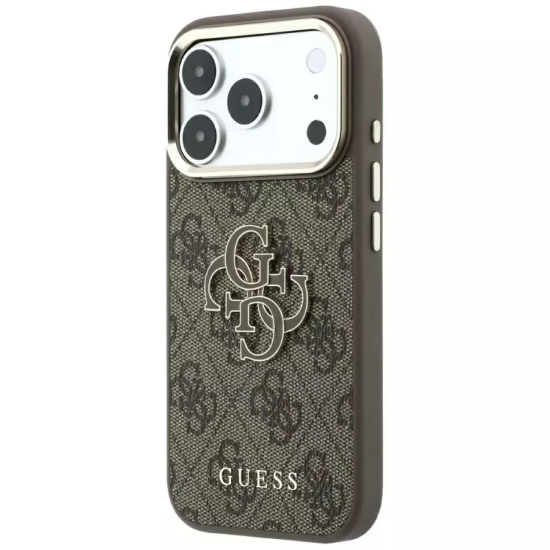 Custodia Guess 4G & Big Resin Logo per iPhone 17 Pro Max / 18 Pro Max - marrone