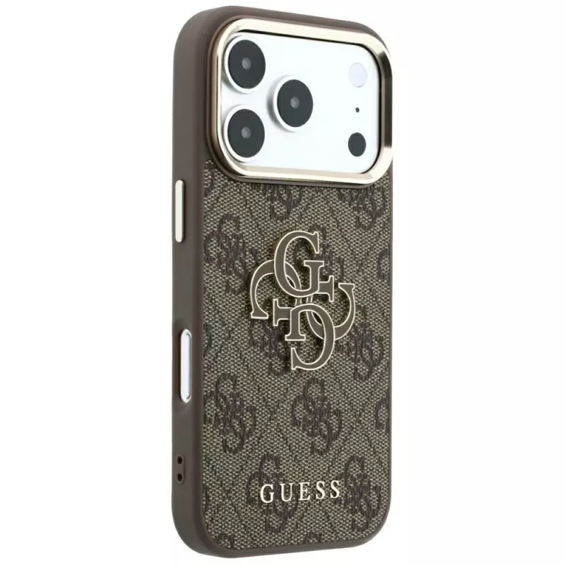 Custodia Guess 4G & Big Resin Logo per iPhone 17 Pro Max / 18 Pro Max - marrone