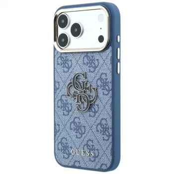 Custodia Guess 4G & Big Resin Logo per iPhone 17 Pro / 18 Pro - azzurro