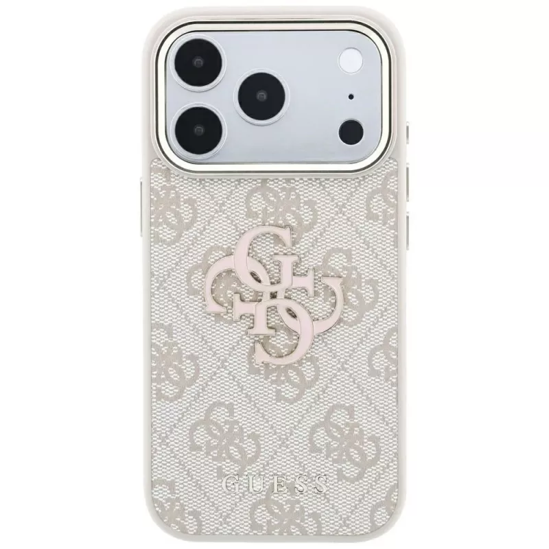 Custodia Guess 4G & Big Resin Logo per iPhone 17 Pro Max / 18 Pro Max - rosa