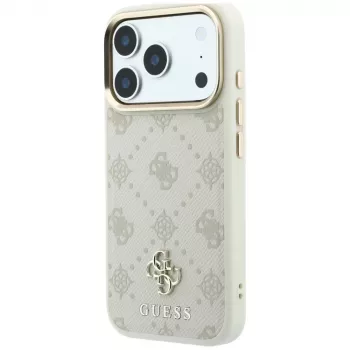 Custodia MagSafe Guess Peony 4G Small Logo per iPhone 18 Pro / 17 Pro - beige