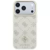 Custodia MagSafe Guess Peony 4G Small Logo per iPhone 18 Pro / 17 Pro - beige