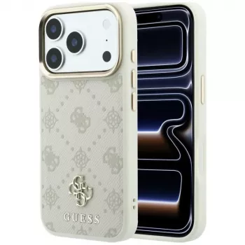 Custodia MagSafe Guess Peony 4G Small Logo per Apple iPhone 17 Pro Max / 16 Pro Max - beige