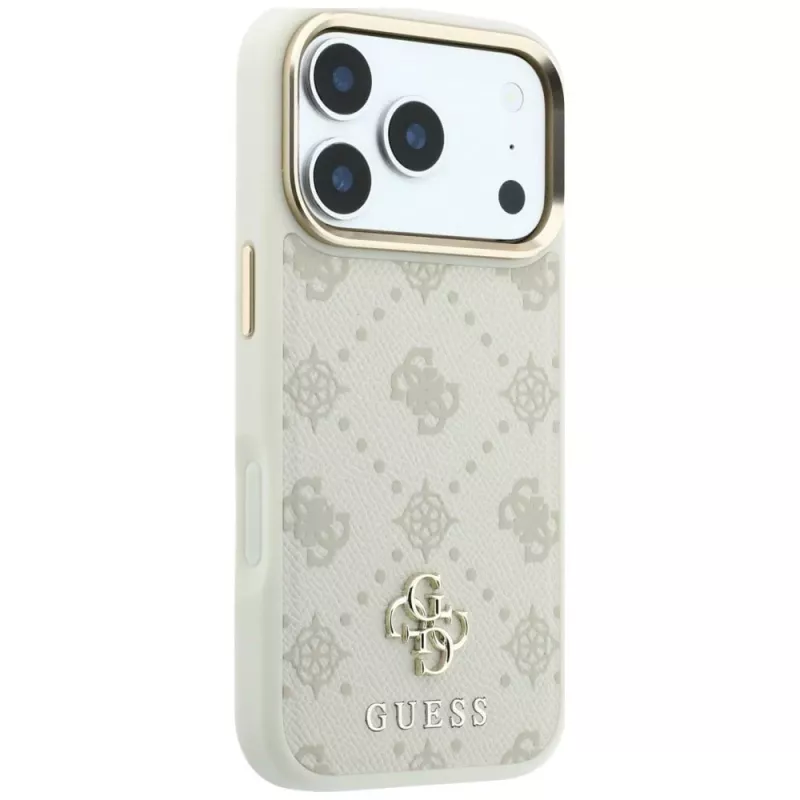 Custodia MagSafe Guess Peony 4G Small Logo per Apple iPhone 17 Pro Max / 16 Pro Max - beige