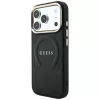 Custodia MagSafe Guess Saffiano Peony & Ring per iPhone 18 Pro Max / 17 Pro Max - nero