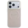 Custodia MagSafe Guess Saffiano Peony & Ring per iPhone 18 Pro / 17 Pro - rosa