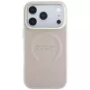 Custodia MagSafe GUESS Saffiano Peony & Ring per iPhone 18 Pro Max / 17 Pro Max - rosa