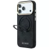 Guess Ring Stand 360 4G Classic Logo custodia MagSafe per iPhone 18 Pro / 17 Pro, nero