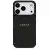 Guess Grained Gold Ring custodia MagSafe per Apple iPhone 17 Pro / 18 Pro, nero