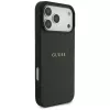 Guess Grained Gold Ring custodia MagSafe per Apple iPhone 18 Pro Max / 17 Pro Max, nero