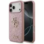 GUESS Fixed Glitter Big 4G custodia per iPhone 18 Pro Max / 17 Pro Max - rosa